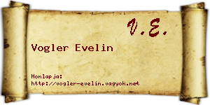 Vogler Evelin névjegykártya
